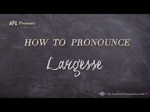 How to Pronounce Largesse (Real Life Examples!)