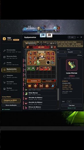 Task Bar Hero (TBH) Trainer hack PREMIUM Crie itens + Vida Infinita + Dano infinito #taskbarhero