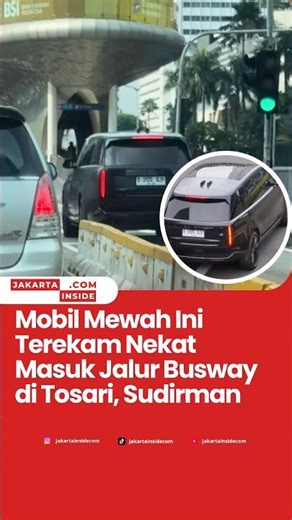 Mobil Range Rover ini Nekat Masuk Jalur Busway di Tosari Bundaran HI