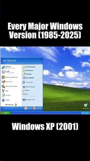 Every Major Windows Version (1985-2025) #shorts #windows #pc #computer #microsoft