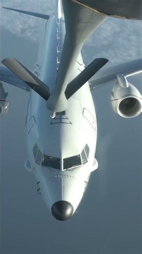 INCREDIBLE! P-8A Poseidon receives fuel from KC-135 stratotanker over the red sea!
