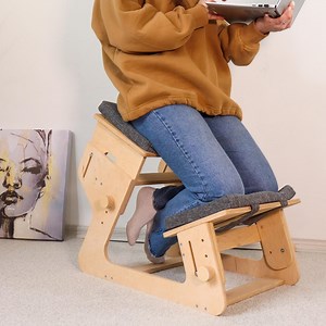 Ergonomic Kneeling Chair: Adjustable Wooden Posture Support for Home Office - Etsy