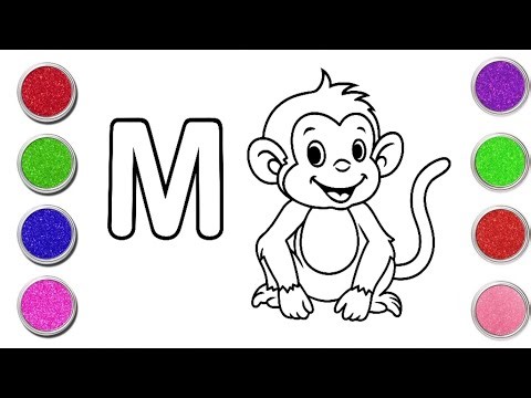 Musa Colors M for Monkey Drawing 🐵 | Fun Coloring for Kids & Toddlers | Learn Alphabet with Art