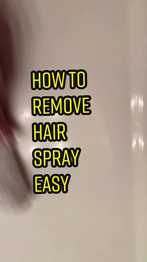 How to remove hair spray easily when cleaning the bathroom. Its sticky and hard to get up. Spray rubbing alochol let soak and it will wipe up easily. #hairspray#cleanthatup#cleantiktok#cleansnob