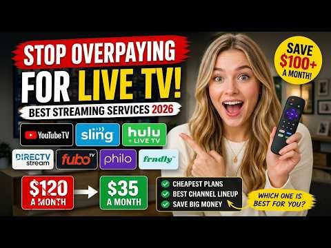 Stop Overpaying for Live TV! Best Live TV Streaming Services 2026 (Save $100+)