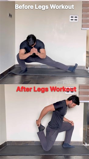 legs stretching before and after ￼#shorts #viral #trending #gym #fitness #ytshorts #youtubeshorts