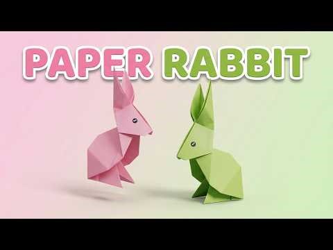 Easy PAPER RABBIT Origami | Cute Paper Animal Tutorial