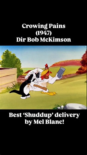 One of my favourite Mel Blanc line deliveries ever! From Crowing Pains (1947) #sylvester #foghornleghorn #bobmckimson #looneytunes #animation #warnerbros #classiccartoons #retro #animationreview #cartoonnetwork #classicanimation | Anthony's Animation Talk