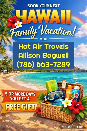 🌺🌴 Hawaii is calling… are you ready? 🌴🌺 Book your next Hawaii family vacation with World Explorer Travel – Courtney Palladino ☀️✈️ ✨ 5 or more days = a FREE GIFT from me to you! ✨ Custom packages ✨ Flights resorts activities ✨ Stress-free planning Whether it’s Oahu, Maui, or the Big Island… I’ll handle every detail so you can just pack and enjoy paradise 🌊🌈 📲 DM me today! Let’s get your family to Hawaii! 🌺