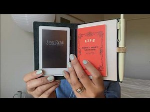 keeping a tiny e-reader inside my journal | xteink x4 ereader & traveler’s notebook