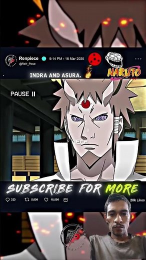 Naruto Powerful Moments | Indra and Asura 🔥 | #Anime# Shorts#shortsfeed