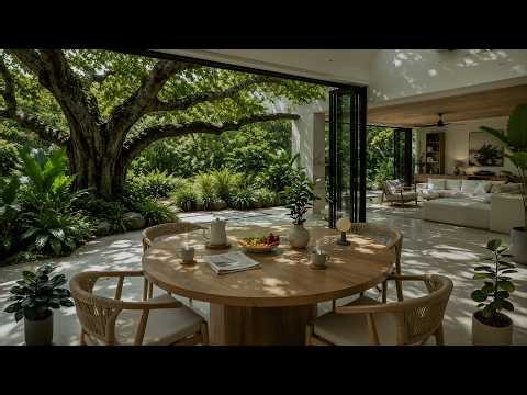 Tranquil Luxury Home Jazz ☀️ Lush Garden Ambience for Working, Reading & Morning Relaxation