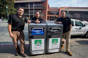 Solar-Powered Trash Bins Installed in Walnut Creek