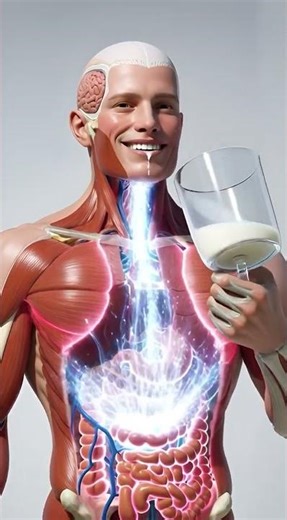 what happened when you drink milk inside the human body #health #science #shorts