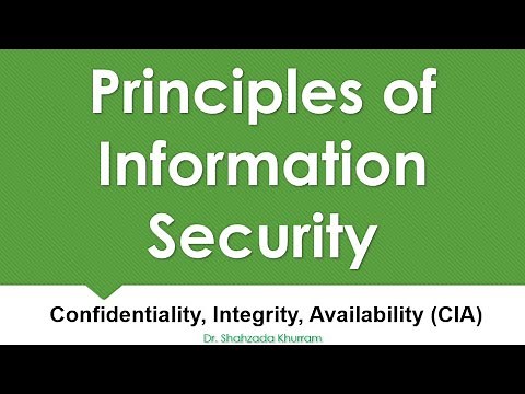 Principles of information security