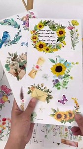 AFRITEE Rub on Transfer Stickers - 10 Sheets Vintage Flowers for Furniture Crafts, Roses & Sunflowers Decal for Home Decoration 11.8*5.9 Inch