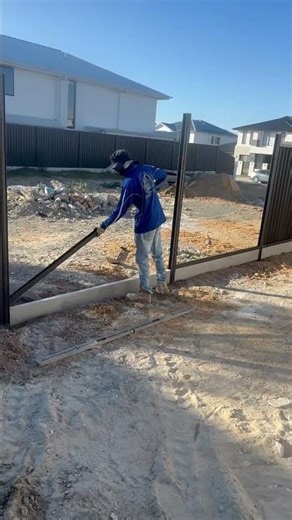 colorbond fence installation #brisbanedevelopment #construction #youtubeshorts
