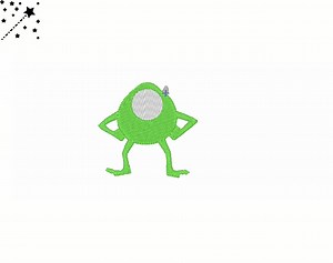 Mike Green Monster Cartoon Machine Embroidery Design. Adorable File Design Fun Kids Embroidery, Designs for Instant Download 5x7 Hoop. - Etsy