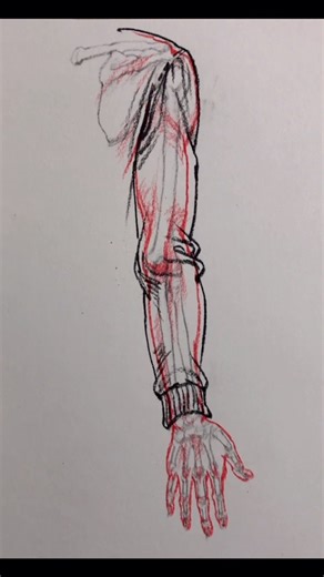 Enhance your understanding of arm sketching ~ ✍️ #drawing #tutorial #lines #art #fypage #shorts