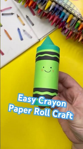 Happy National Crayon Day! 🖍️ A fun and easy crayon inspired paper roll craft.