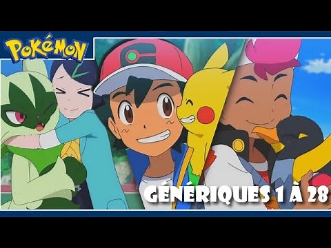 GÉNÉRIQUES POKÉMON - SAISONS 1 À 28 EN VF (ALL OPENINGS 1-28) [HD]