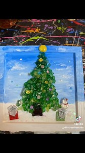 come join me for a crushed glass/mixed media christmas class sign up⬇️⬇️⬇️ at www.BsCreativeStudio.net | BrandyFletcher BsCreativestudio