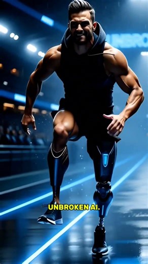 LIMITLESS: Faster Than Fate. 🦾 Unleash the Machine. #UnbrokenAI #Bionic #Running #Cyborg #USA #Gym