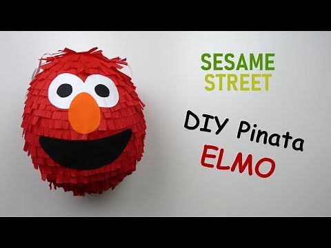 Sesame Street Elmo Pinata. DIY Pinata