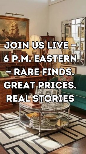 The countdown is over — our very first LIVE antique sale starts tonight at 6 p.m. Eastern Time! 🕕 Step into the past with timeless treasures, rare finds, and vintage pieces that tell a story. Don’t miss your chance to claim something truly special before it’s gone! 💎 #WebbAntiquesLIVE #AntiqueAuction #VintageCollectors #LiveSaleTonight #AntiqueFinds