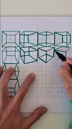 Do This to Learn How to Rotate a Cube in Perspective #shorts