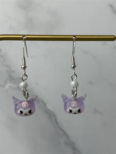 Handmade Hello Kitty: Kuromi Earrings - Etsy