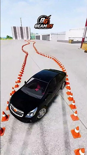 Perfect Drift Through the Cones 🔥 No Mistakes! - BeamNG Drive