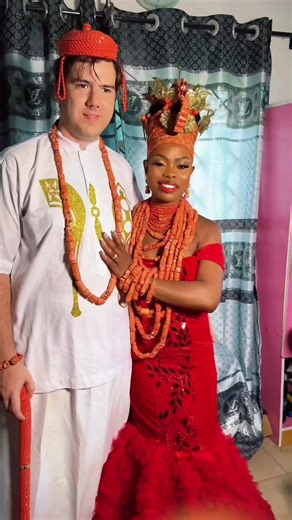 Edo Bride's Traditional Attire at an Interracial Wedding