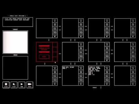 TIS-100 Image Console Tutorial (Image Test Pattern 1 and 2)