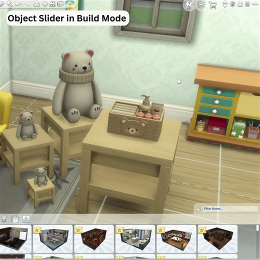 The Sims 4 Object Slider Mod makes it easy to adjust the Height & Scale of any object in build mode.