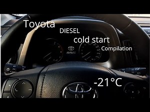 Toyota extreme DIESEL cold start compilation (-21*C & more) #2