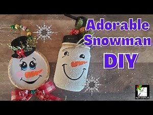 SUPER SIMPLE Adorable Snowman Christmas Ornaments to Make (Craft video tutorial)