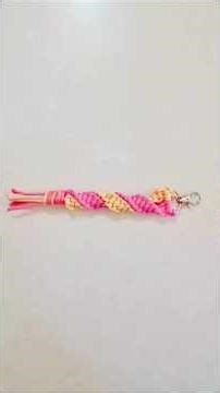 MACRAME cute twisted Paracord keychain tutorial ✨😍 #macrame #handmade #diy