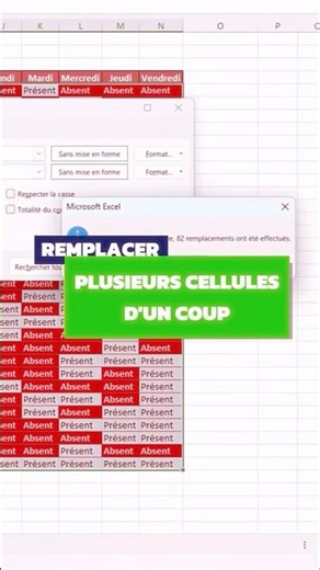 🔁Tu veux remplacer plusieurs valeurs d’un seul coup dans Excel ? #excel #exceltips #formationexcel