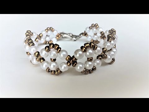 Step by step DIY bracelet making. How to make an easy jewelry design for beginners