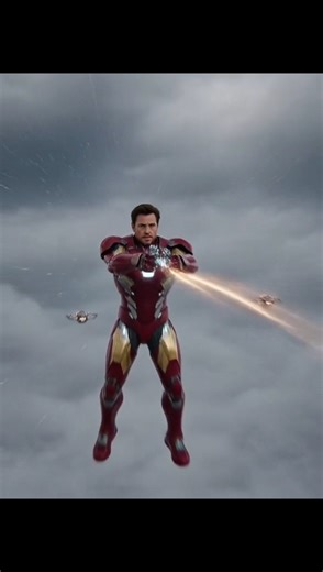 Iron Man Saves Earth from Sky Attack ⚡ | Action | Hollywood-Level#fyp #hollywood#ironman#ytshorts