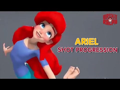 Ariel Shot Progression | Wreck it Ralph 2 | Nara Youn |‪@3DAnimationInternships‬
