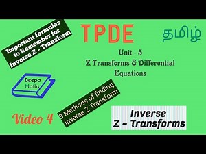 Inverse Z Transforms using Partial fraction, Cauchys residue, Convolution theorem