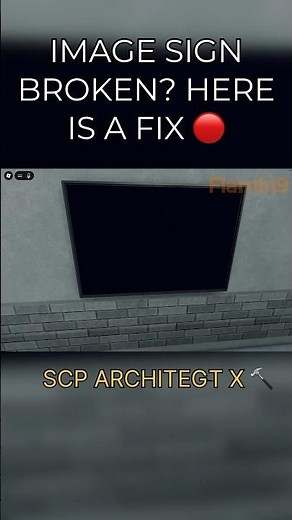 🚨 THIS FIXES THE BLACK SIGN IN SCP ARCHITECT X ⚠️ #roblox