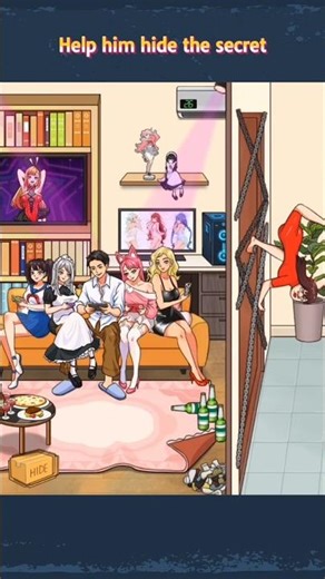 Nightmare Puzzles: The Unknown level Help him hide the secret