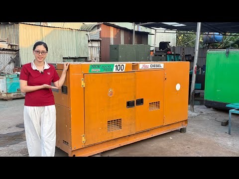 Denyo 100kva slow-speed 3-phase generator for construction sites, running 24/7 | Contact: 0949512121