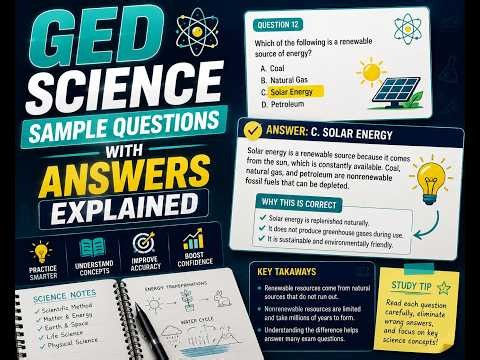 GED Science Sample Questions With Answers Explained