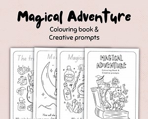 Printable Coloring Sheets With Writing Practice, Creative Prompts and Vocabulary - Set of 15 - Rainy Day or Travel Activity for Ages 5-8 - Etsy