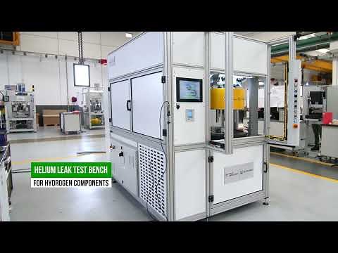 Helium leak test bench for Hydrogen engine components