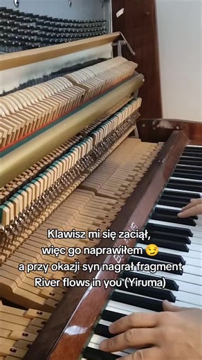 Fixing a Stuck Piano Key While Playing River Flows in You